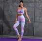 Seamless Knitted Tie-dye Gradient Quick-drying Sports Gym Suit