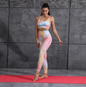 Seamless Knitted Tie-dye Gradient Quick-drying Sports Gym Suit